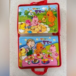 Bboongbboong-E Farting King Pung Pung Colorful Kids 5 Puzzle Set Korean